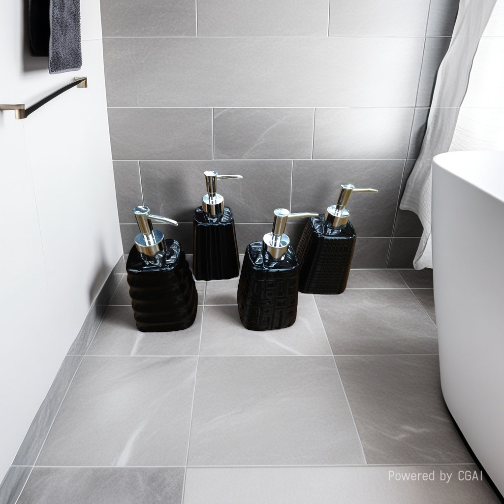 Black ceramic soap dispenser, special sink for foaming hand soap tablets, no need for drilling
