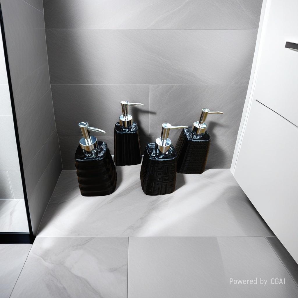 Black ceramic soap dispenser, special sink for foaming hand soap tablets, no need for drilling details Picture