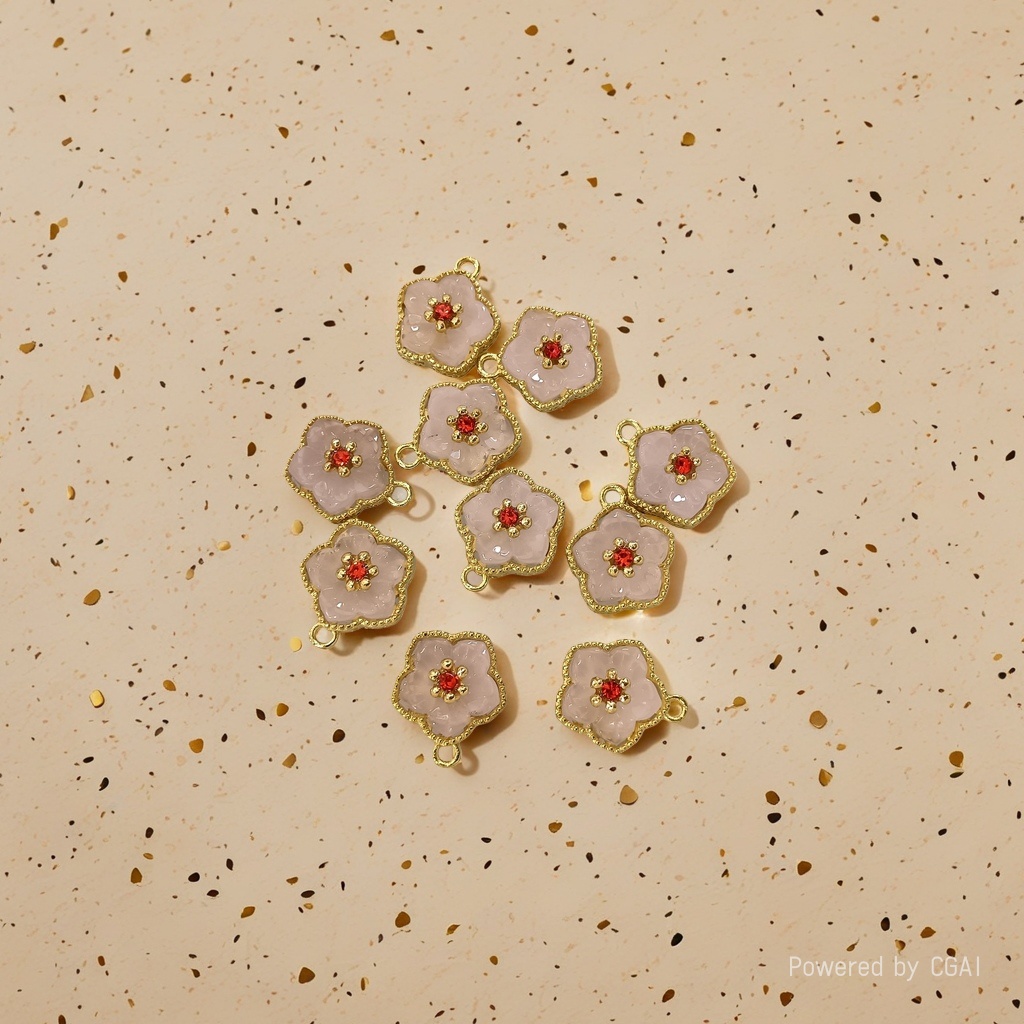 Imitation jade alloy ancient-style gold oil drop small accessory pendant, diy bracelet, necklace pendant and accessory material wholesale