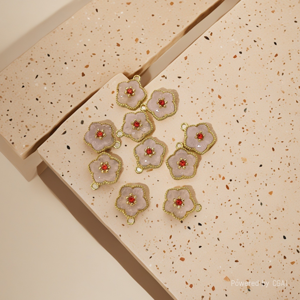 Imitation jade alloy ancient-style gold oil drop small accessory pendant, diy bracelet, necklace pendant and accessory material wholesale Application Scenario