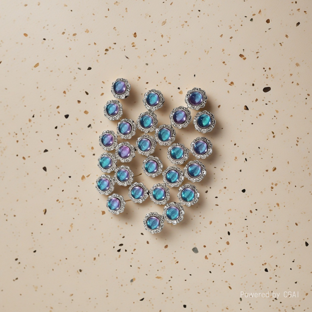 Round diamond-encruted multi-color eight-hole zirconium dial diy handcrafted beaded bracelet necklace mobile phone spacer accessory Starry sky 110529589 Application Scenario