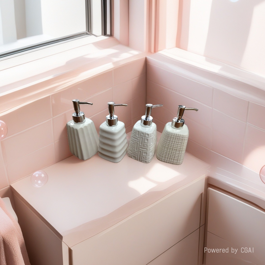 Press-type hand sanitizer bottle, plastic foaming device, hotel bathroom, high-end feel, high appearance level, portable portioning bottle