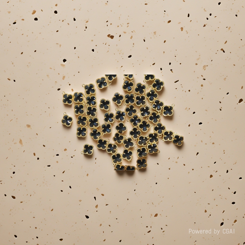 diy black four-leaf clover pendant bracelet accessory wholesale alloy accessories Application Scenario