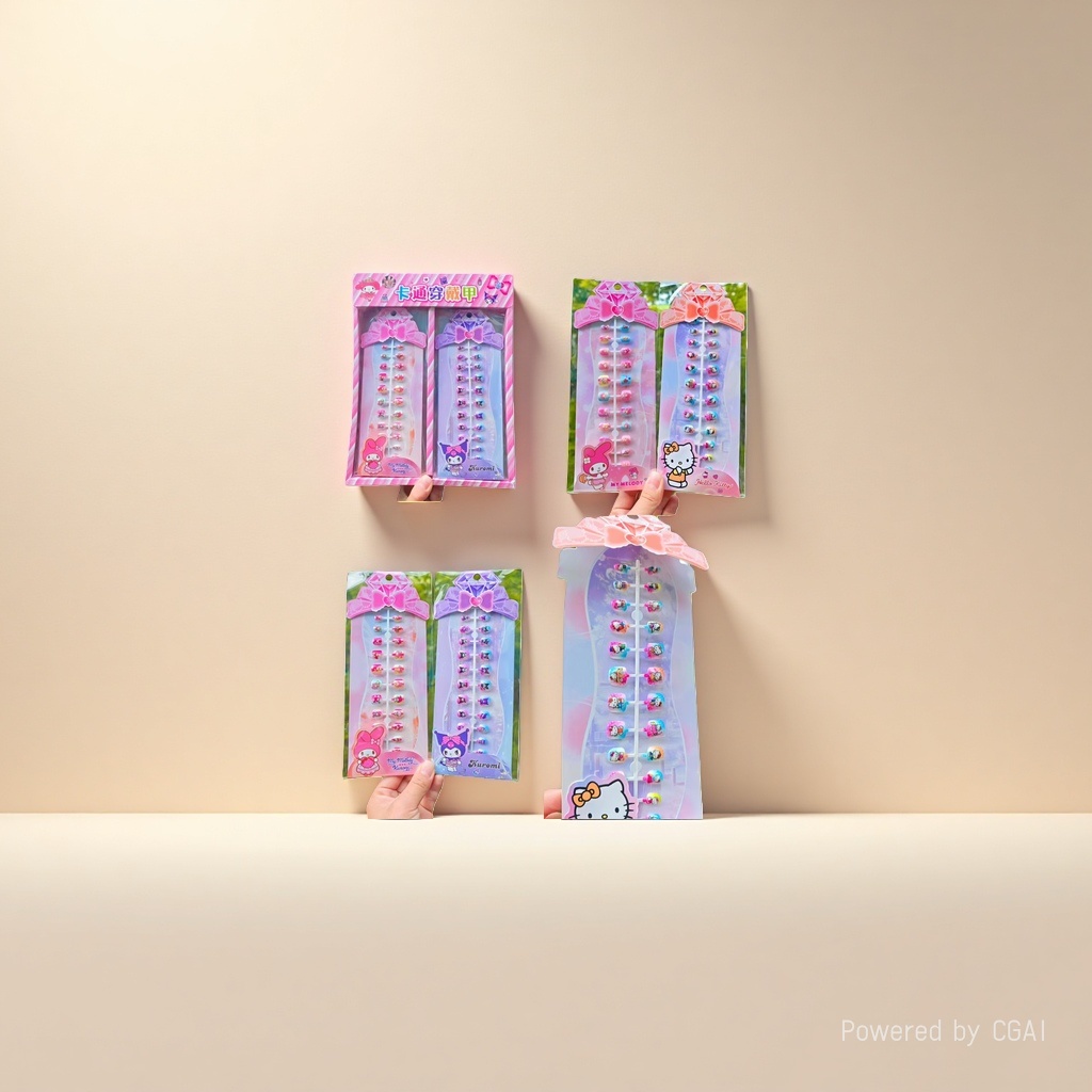 SAN SAN Nail Art Cartoon Wearable Nail Sticker Set, Hongxing Sticker Paper details Picture