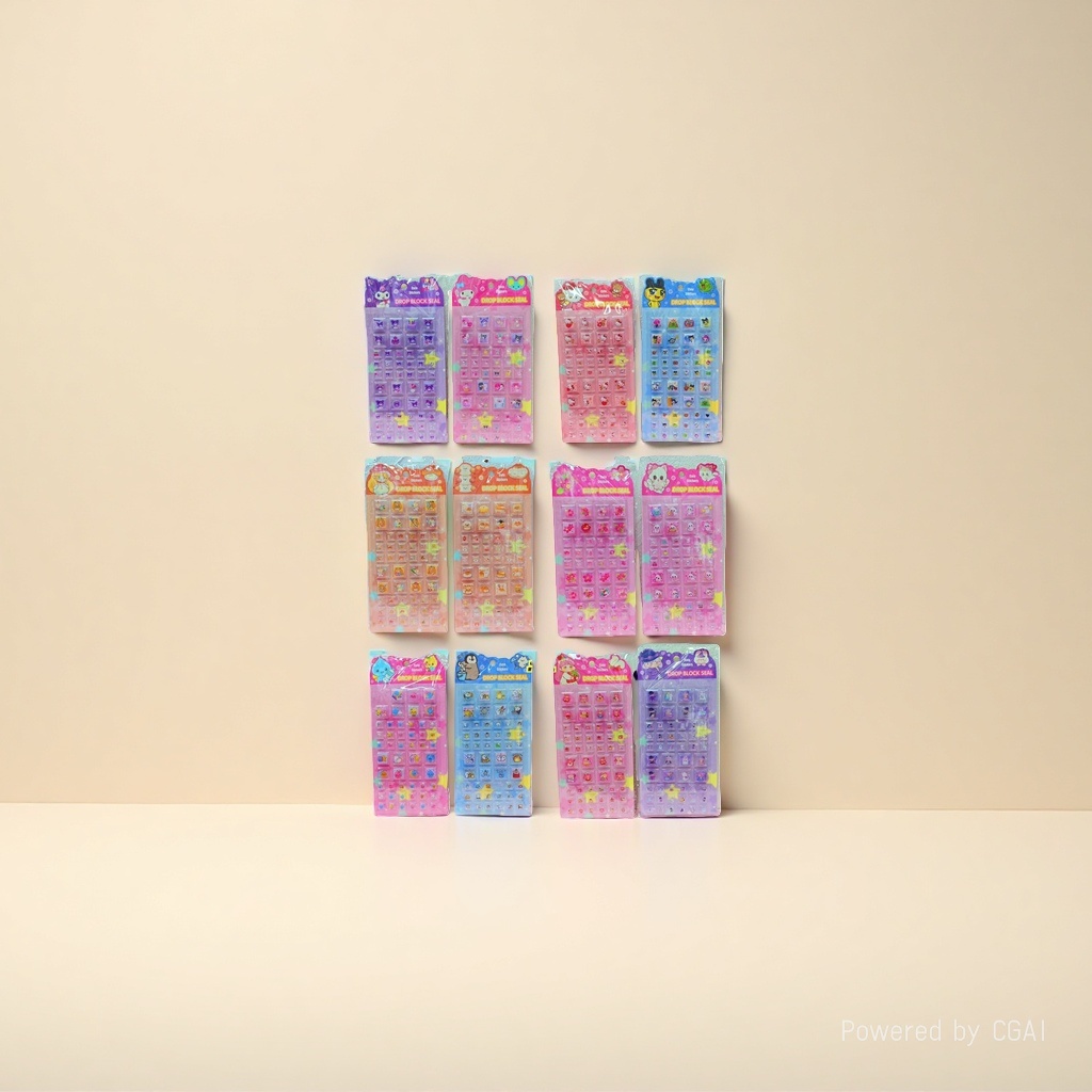 Colorful cartoon butterfly sticker set, Hongxing sticker paper Specification image
