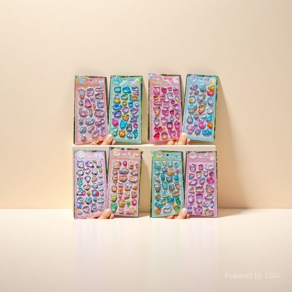Gao Feng Creative Gilding Cute Water Sticker Miniature Scene Landscape Sticker Collection, Ben Hongxing Sticker Paper Application Scenario