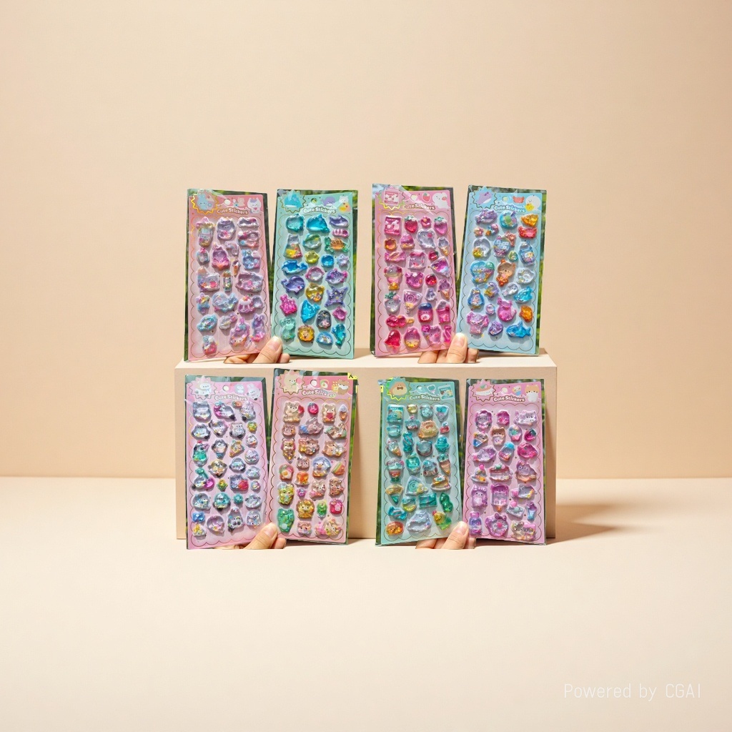 Gao Feng Creative Gilding Cute Water Sticker Miniature Scene Landscape Sticker Collection, Ben Hongxing Sticker Paper