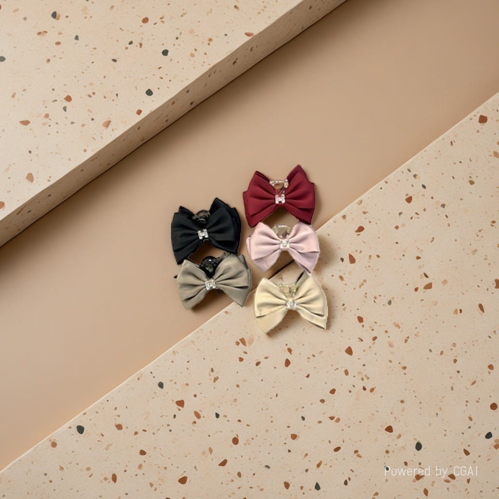 Satin Korean-style hairpins, women's fashion set, hairpins with a high-end feel, barcode hair accessories, headwear, side hair accessories, hairpins details Picture