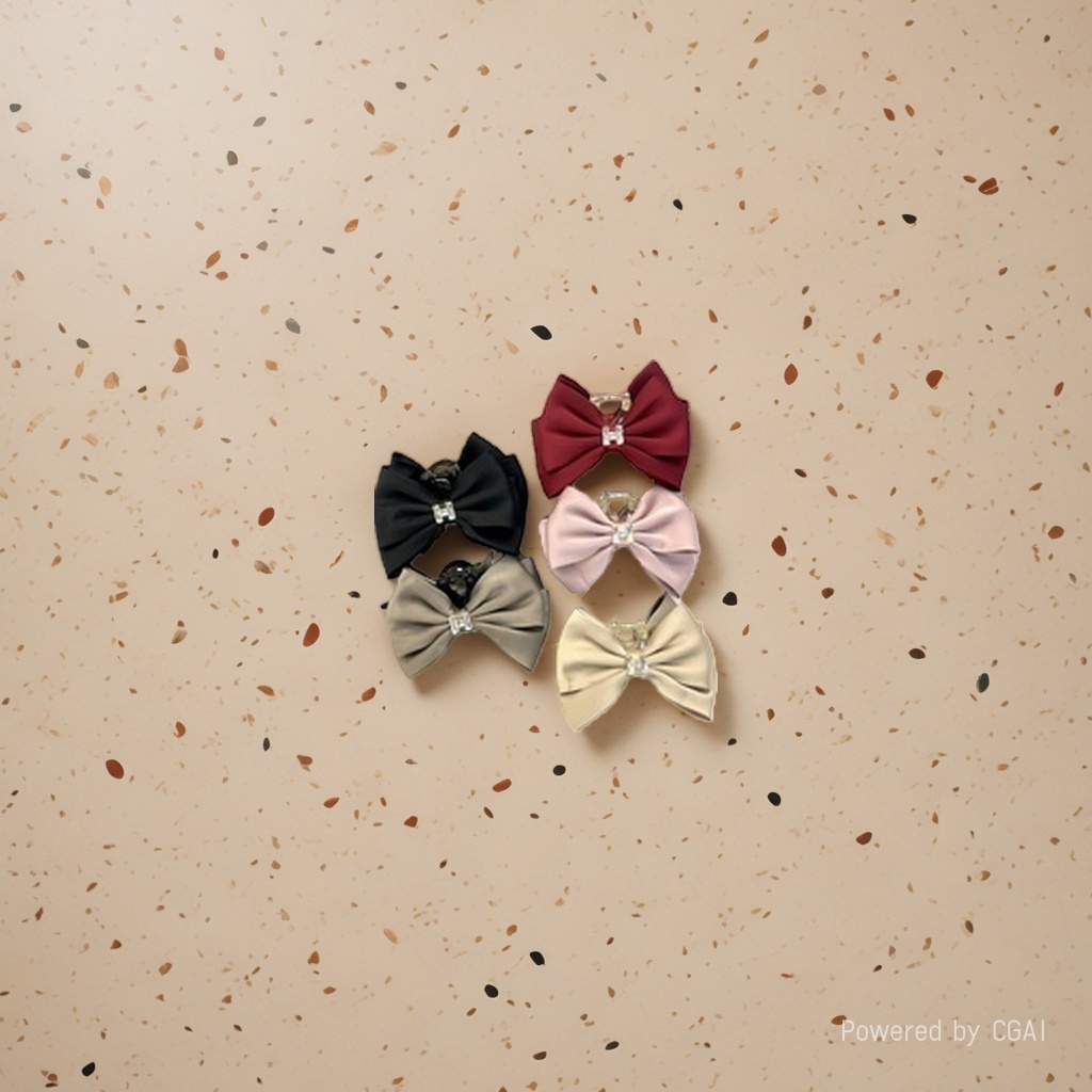 Satin Korean-style hairpins, women's fashion set, hairpins with a high-end feel, barcode hair accessories, headwear, side hair accessories, hairpins Application Scenario