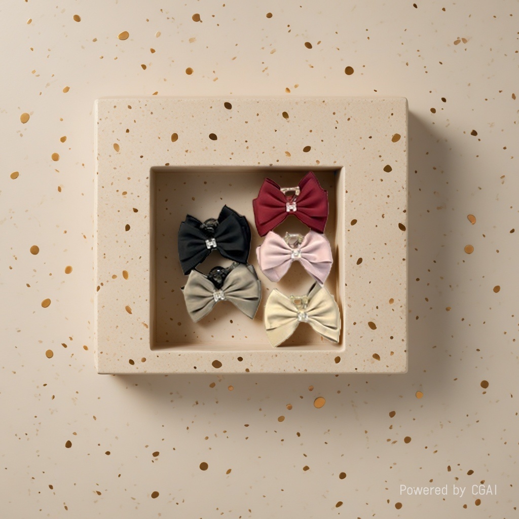 Satin Korean-style hairpins, women's fashion set, hairpins with a high-end feel, barcode hair accessories, headwear, side hair accessories, hairpins