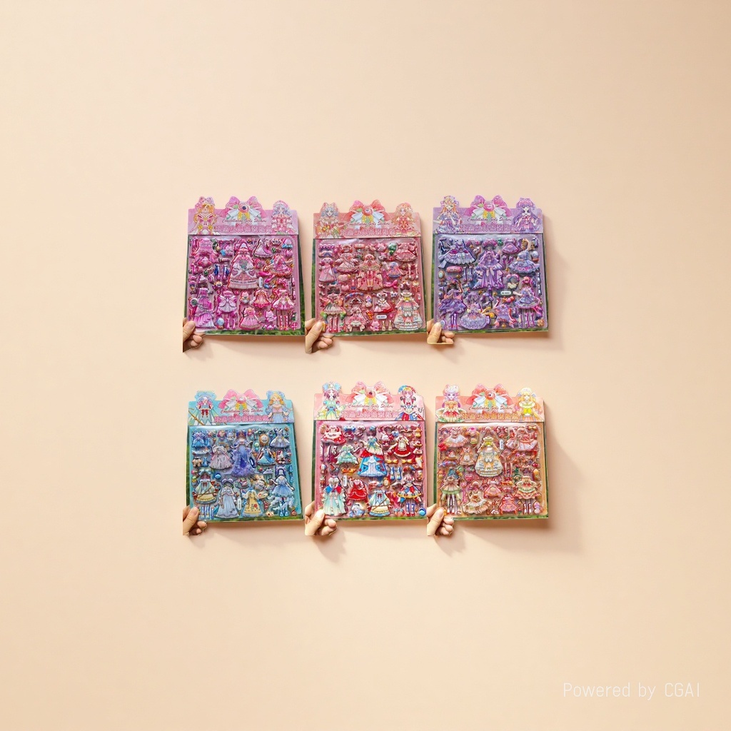 Constellation Girls Double-layer three-dimensional dress-up with gold embossed Constellation Girls stickers, Hongxing stickers on paper details Picture