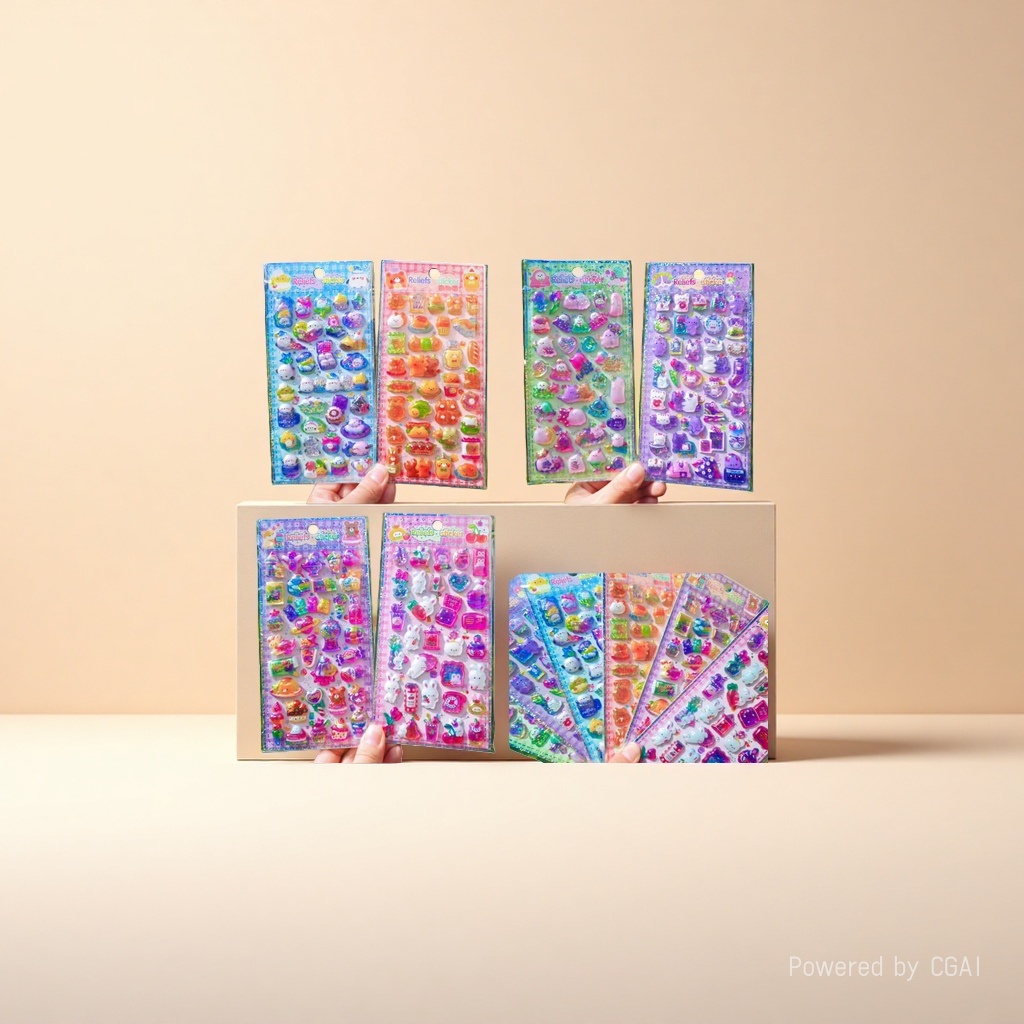 XL-FDKK color embossed creative stickers, Hongxing stickers, paper details Picture
