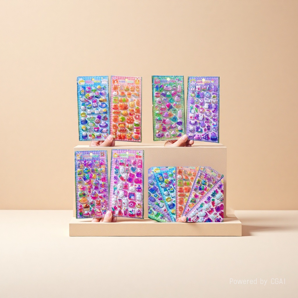 XL-FDKK color embossed creative stickers, Hongxing stickers, paper