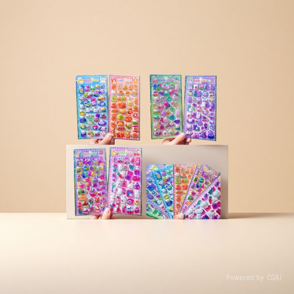 XL-FDKK color embossed creative stickers, Hongxing stickers, paper Application Scenario