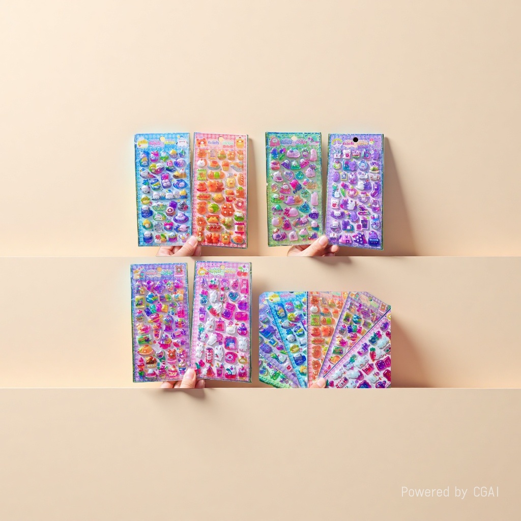 XL-FDKK color embossed creative stickers, Hongxing stickers, paper Specification image