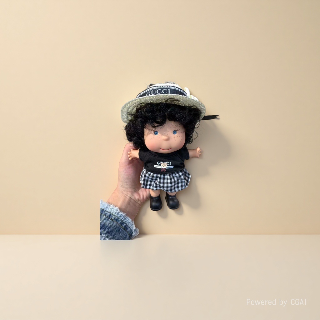 Natasha Black Doll Barbie Style Labrador Doll Plush toy Girls' Children's Day gift details Picture