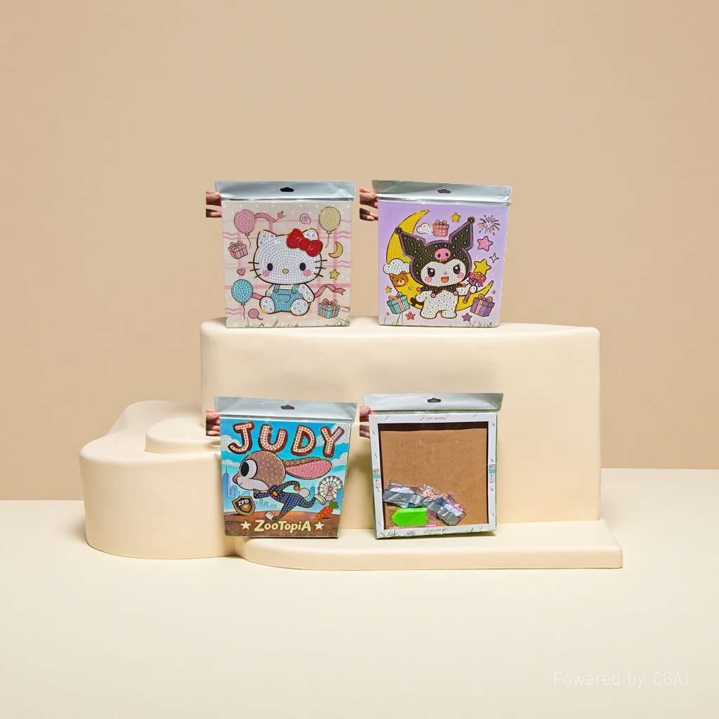 Hello Kitty Cold Foil Pearl Painting Set Material Pack Hongxing Sticker Paper