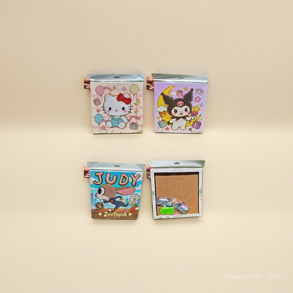Hello Kitty Cold Foil Pearl Painting Set Material Pack Hongxing Sticker Paper Specification image