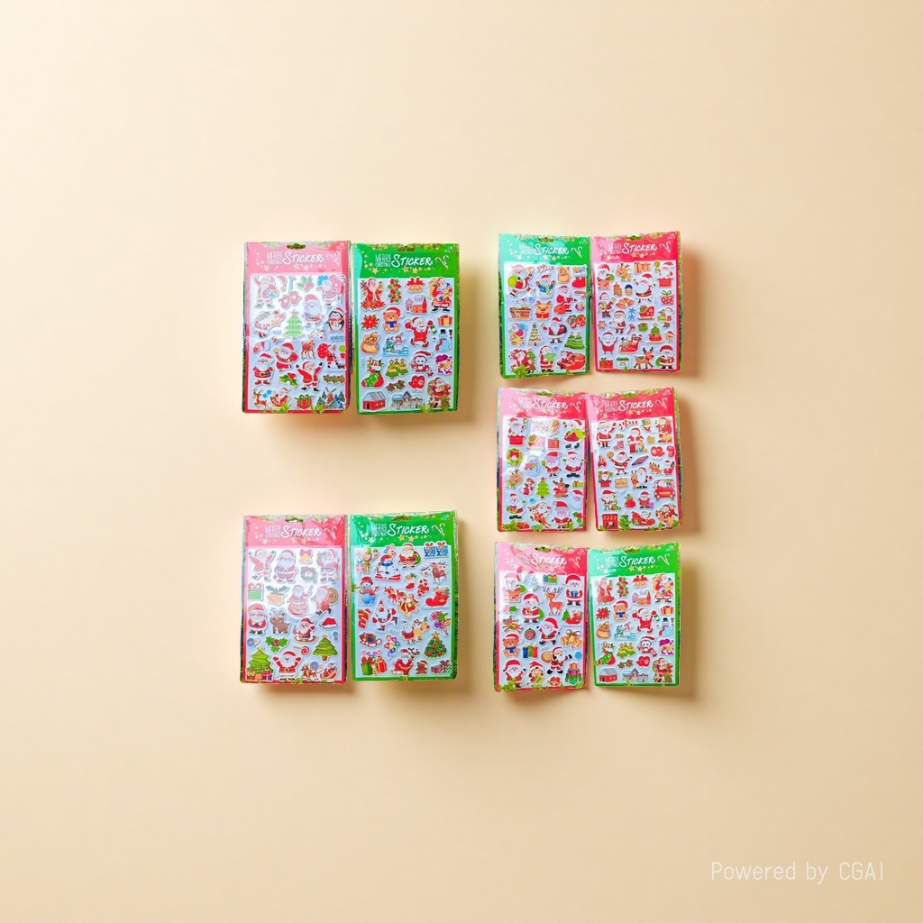Nutcracker mini Christmas Tree Pine Needle Christmas Flower Christmas Ball Christmas Sticker Hongxing Sticker Paper details Picture