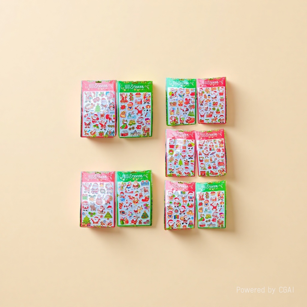 Nutcracker mini Christmas Tree Pine Needle Christmas Flower Christmas Ball Christmas Sticker Hongxing Sticker Paper Specification image