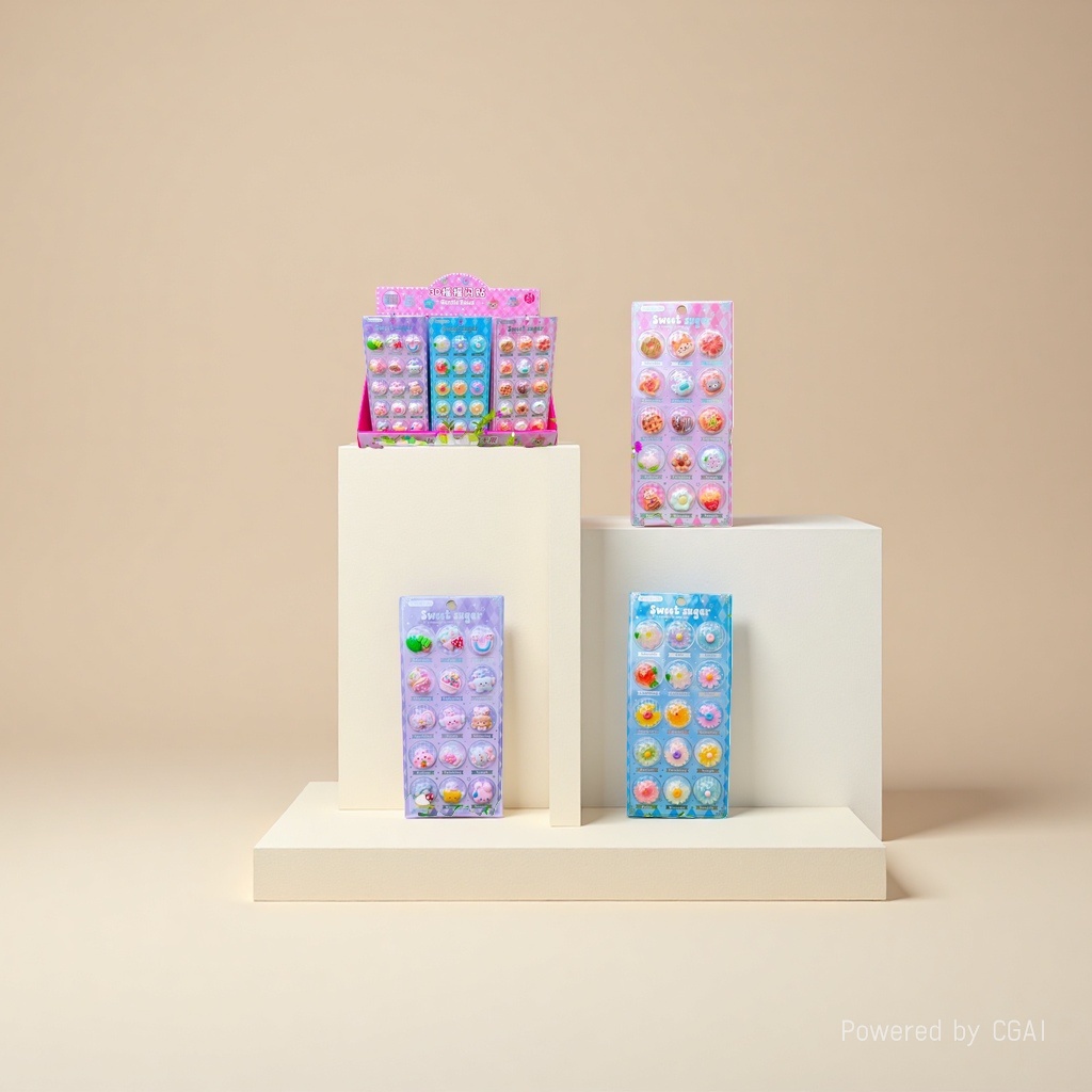 3D Shaking Flash Sticker Hongxing Sticker paper Application Scenario