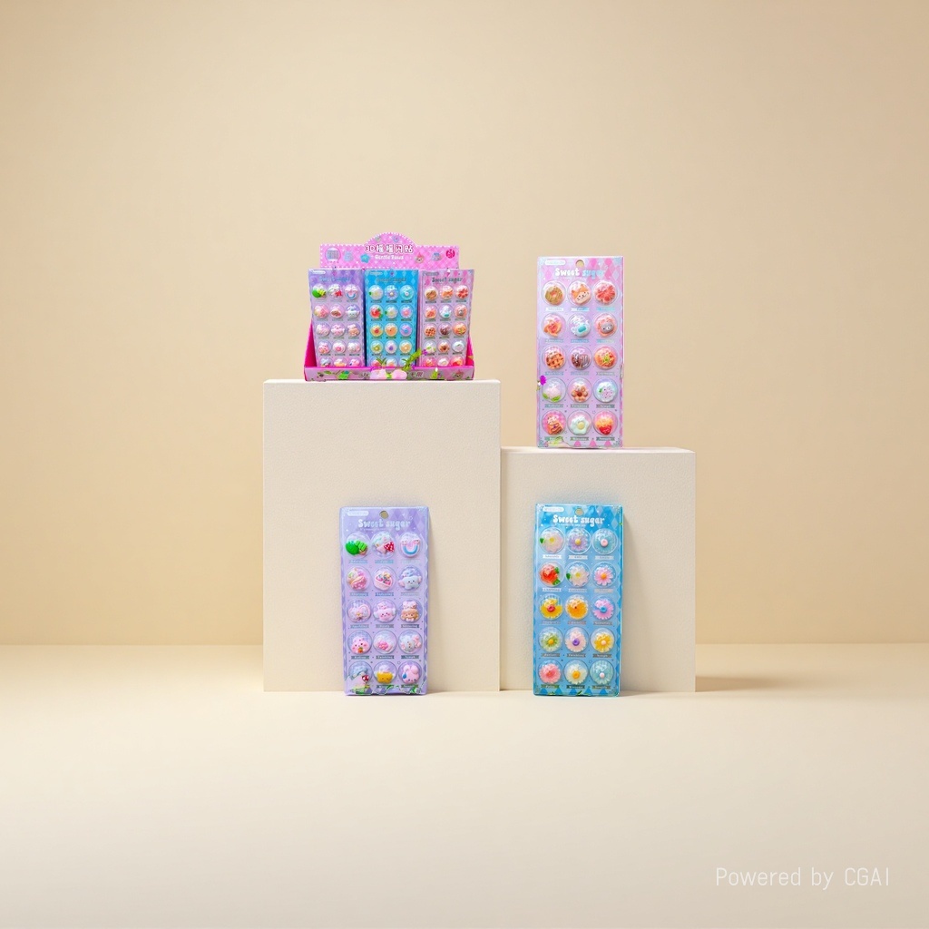 3D Shaking Flash Sticker Hongxing Sticker paper details Picture