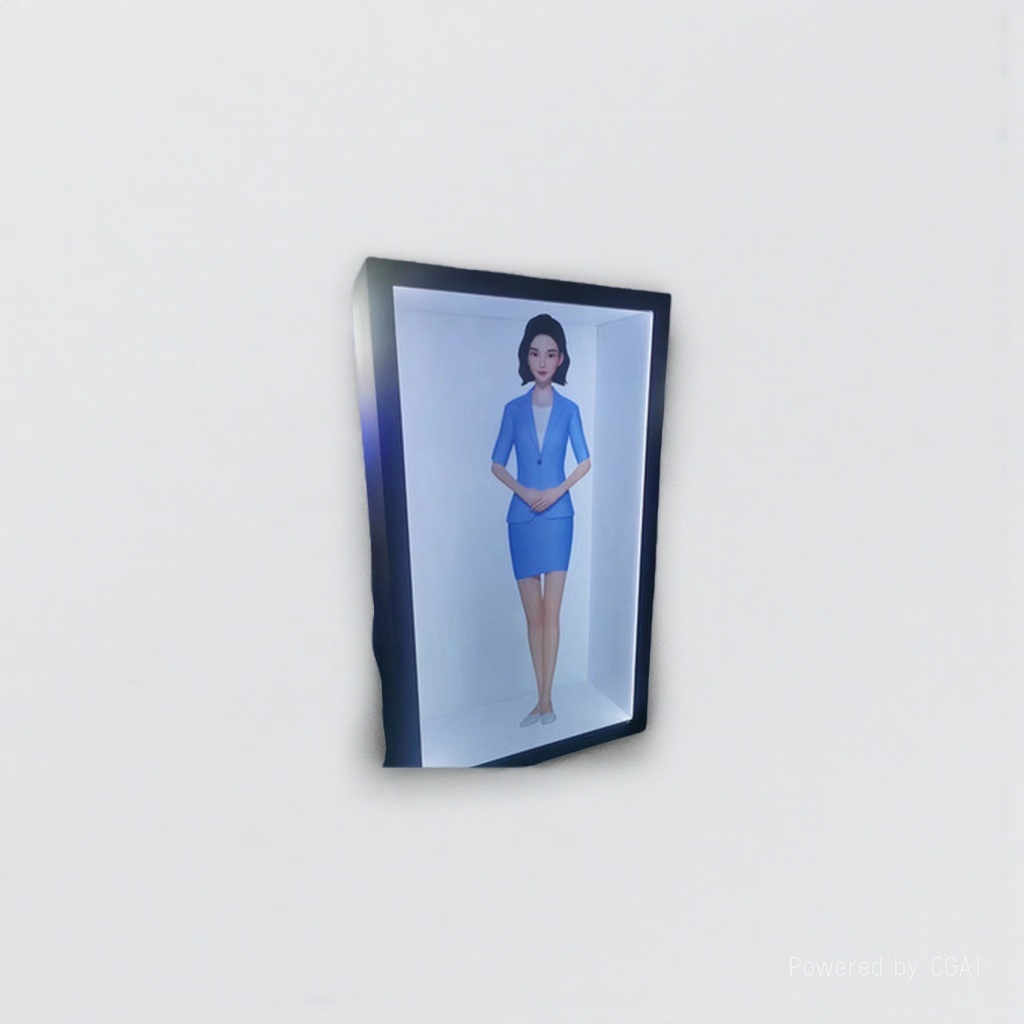75/86-inch digital human AI holographic cabin display cabinet 3D digital virtual interactive display LCD transparent display cabinet 155553226 Item Picture
