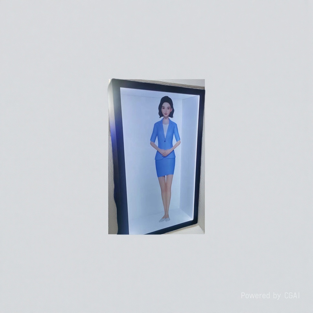 75/86-inch digital human AI holographic cabin display cabinet 3D digital virtual interactive display LCD transparent display cabinet 155553226 details Picture
