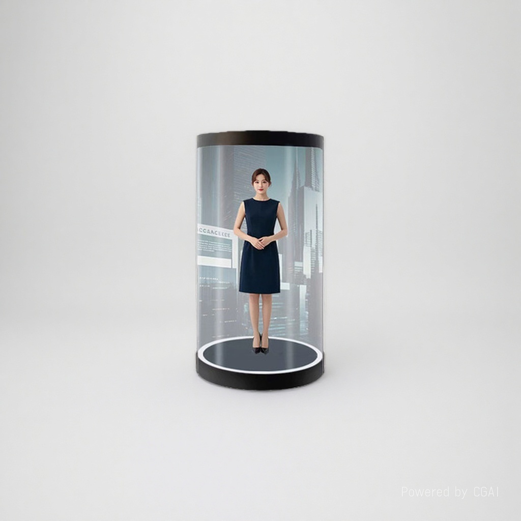 75-inch Ai digital human holographic cabin virtual cylindrical 3D digital human technology Exhibition Hall Welcome Interactive all-in-one machine 164013004 Specification image