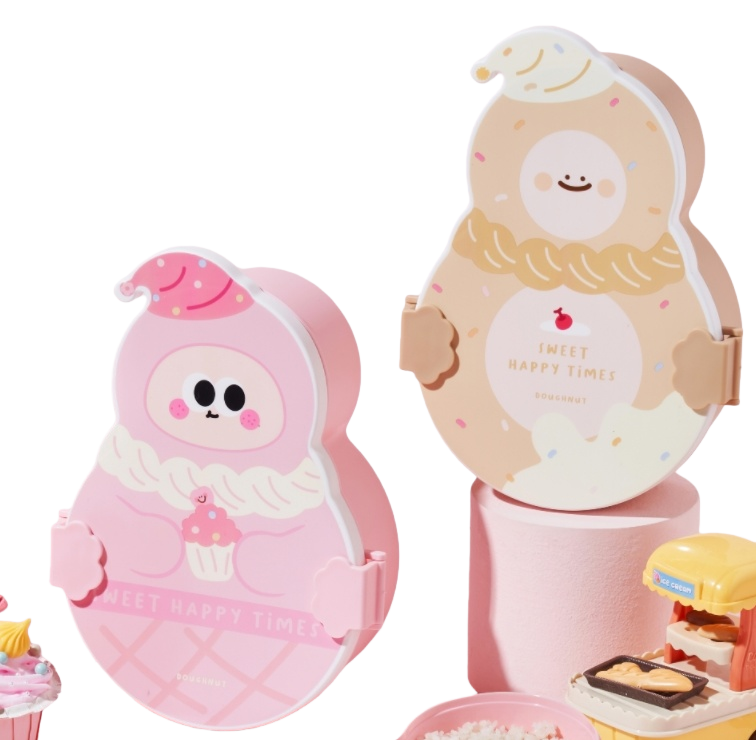 Compartments lunch box, student lunch box, tableware set, portable lunch box for office workers, sealed cartoon plastic lunch box Item Picture