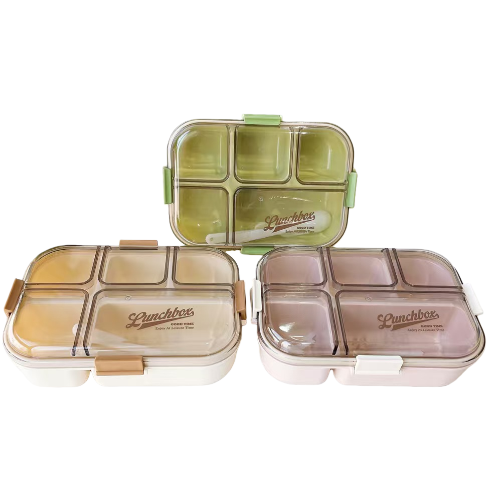 Large-capacity plastic lunch box, sealed and insulated, children's lunch box, student and office worker compartments lunch box Item Picture