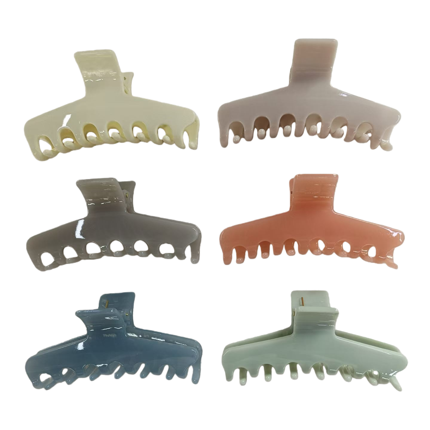 A large matte banana shark clip, grab clip and hairpin all-in-one curling tool Item Picture