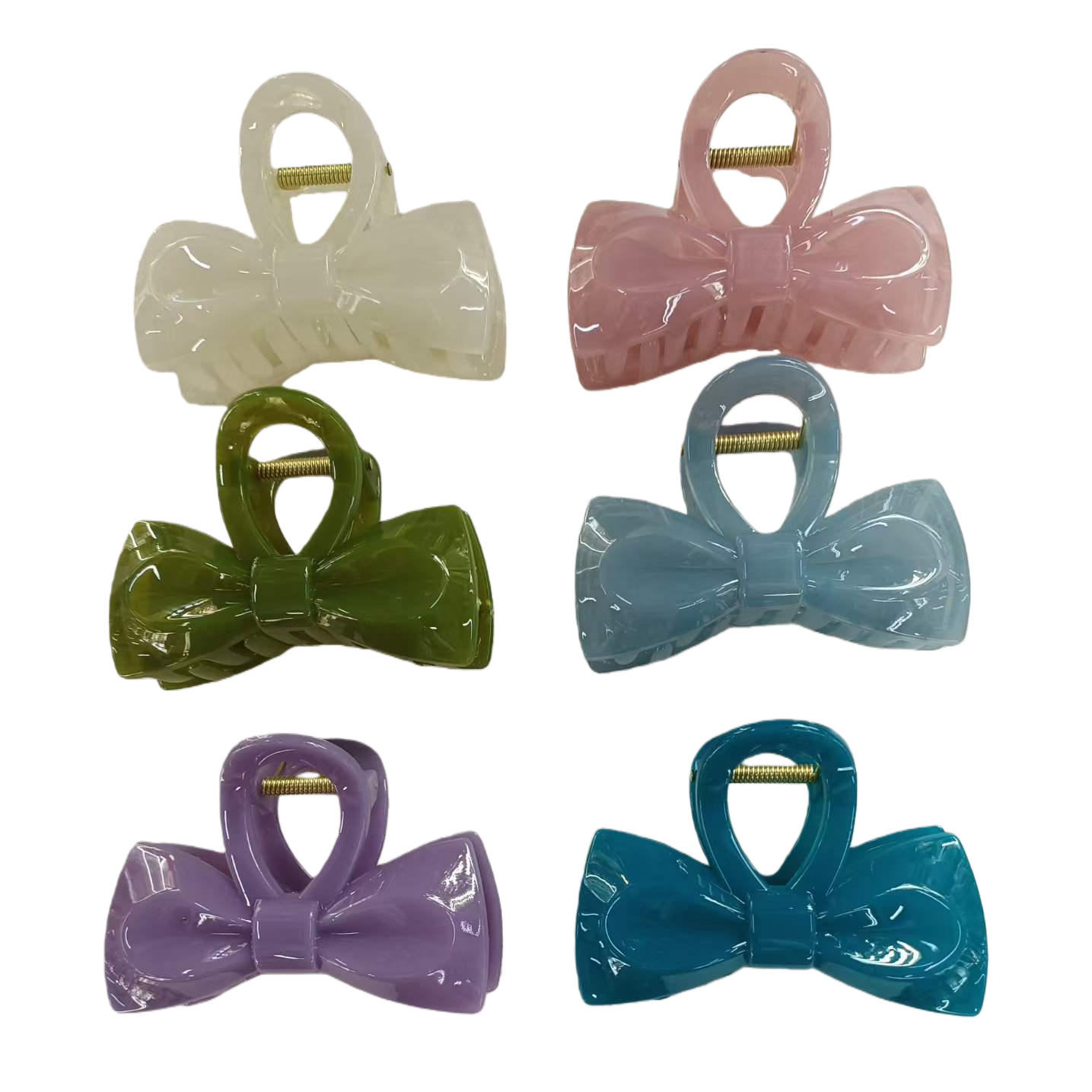 Acrylic semi-transparent colored hairpin shark clip Item Picture
