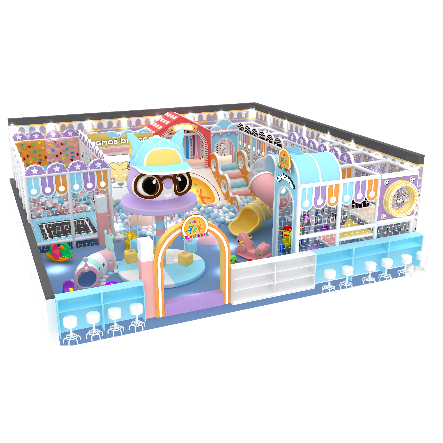 The indoor playground facilities of the naughty castle for children are safe and environmentally friendly. It is a large-scale naughty castle Item Picture