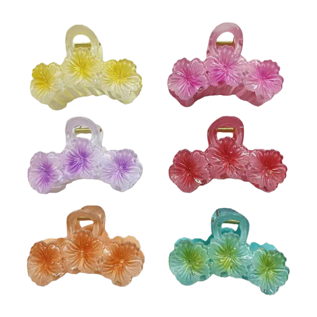 彩色花朵造型发夹抓夹香蕉夹鲨鱼夹发卡 Item Picture