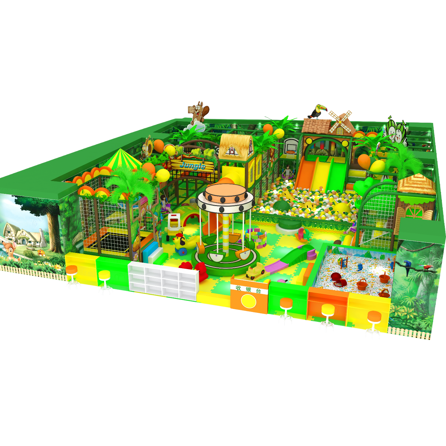 The large indoor educational climbing toys in the naughty castle children's playground are safe and environmentally friendly Item Picture