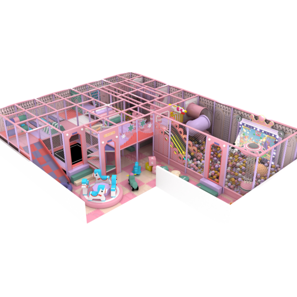 أما مرافق الألعاب الأخرى في الملاعب الداخلية للأطفال فهي آمنة بيئيا Item Picture