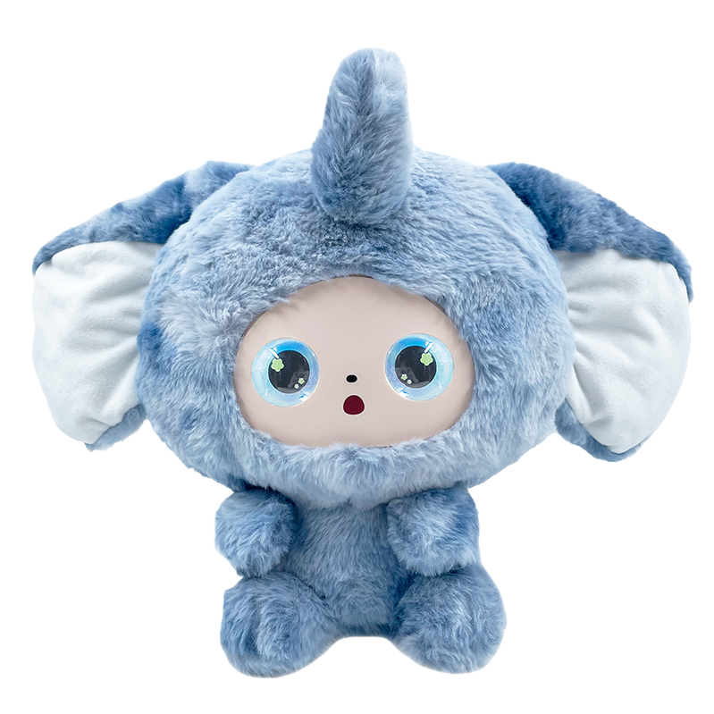 The "Wind Whistles" AI toy Internet celebrity soft and cute blue elephant plush doll is a trendy toy for children's intelligent companionship Item Picture