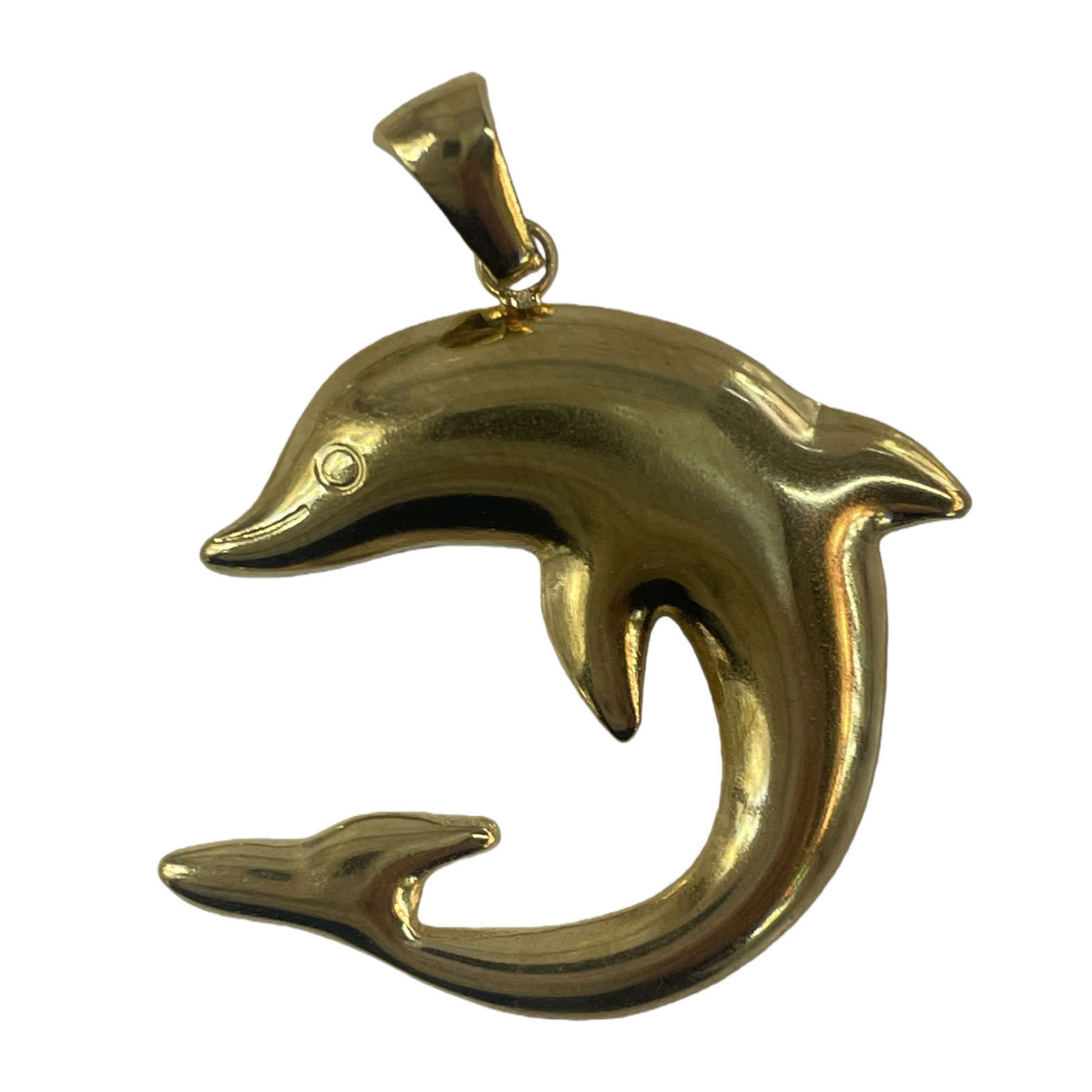 Golden dolphin bell pendant, jewelry accessory, pendant necklace Item Picture