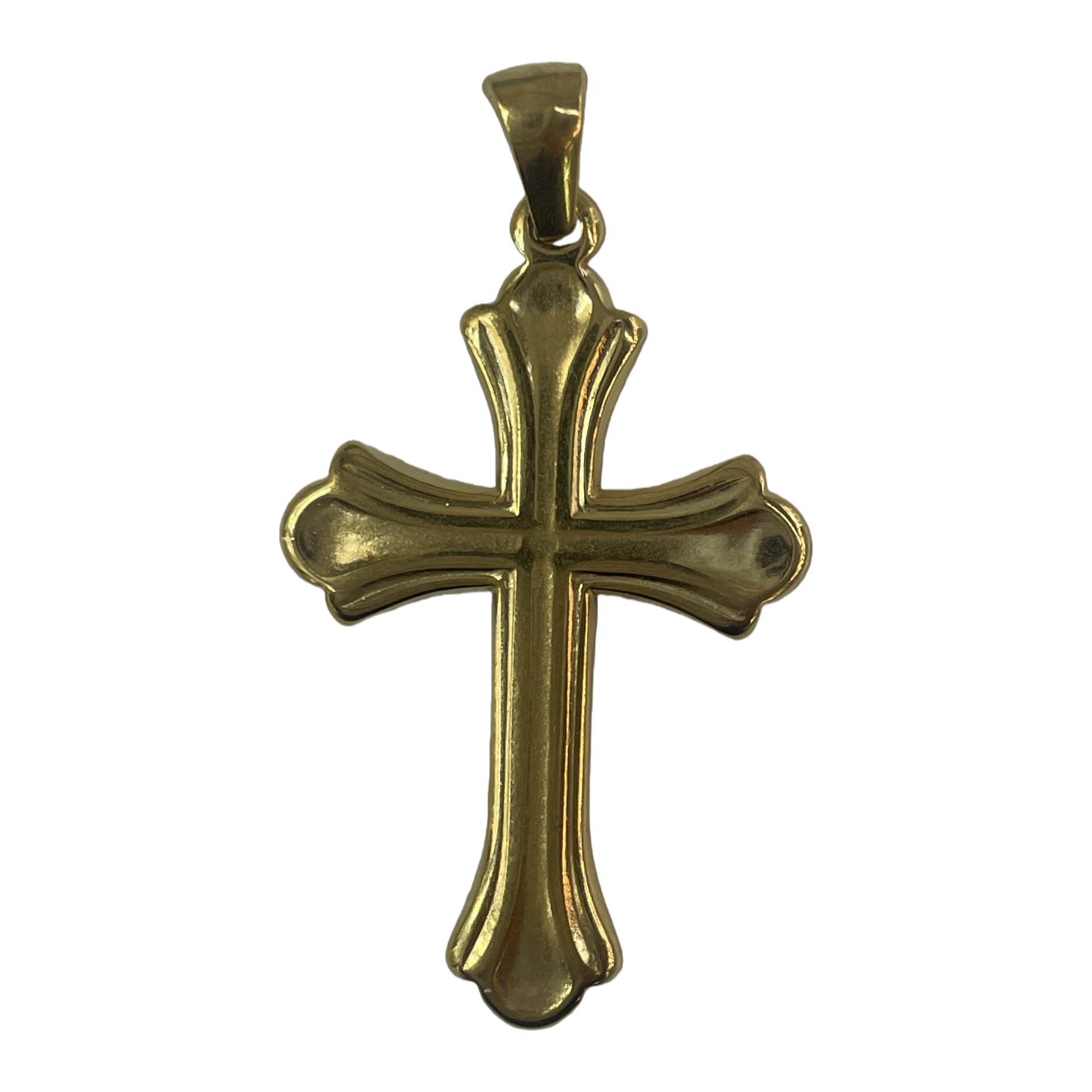 Stainless steel cross pendant necklace, gold style jewelry accessory Item Picture