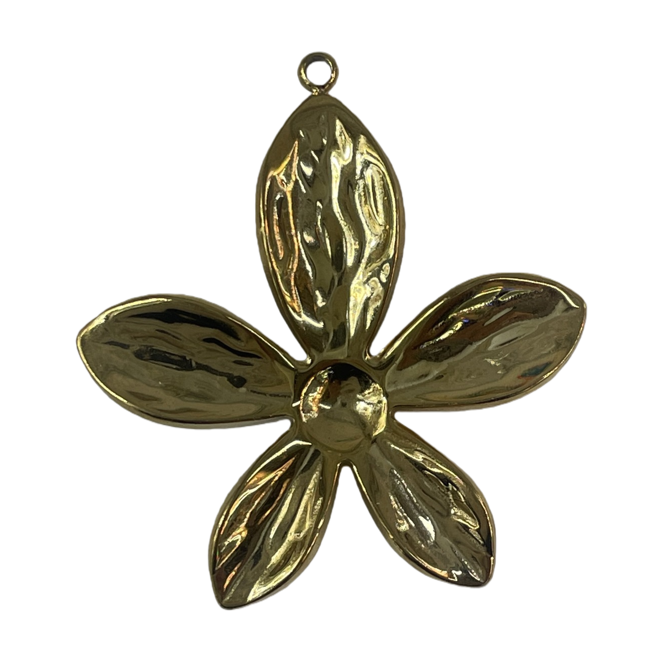 The golden flower pendant necklace accessory is fashionable, versatile and features a light luxury style Item Picture