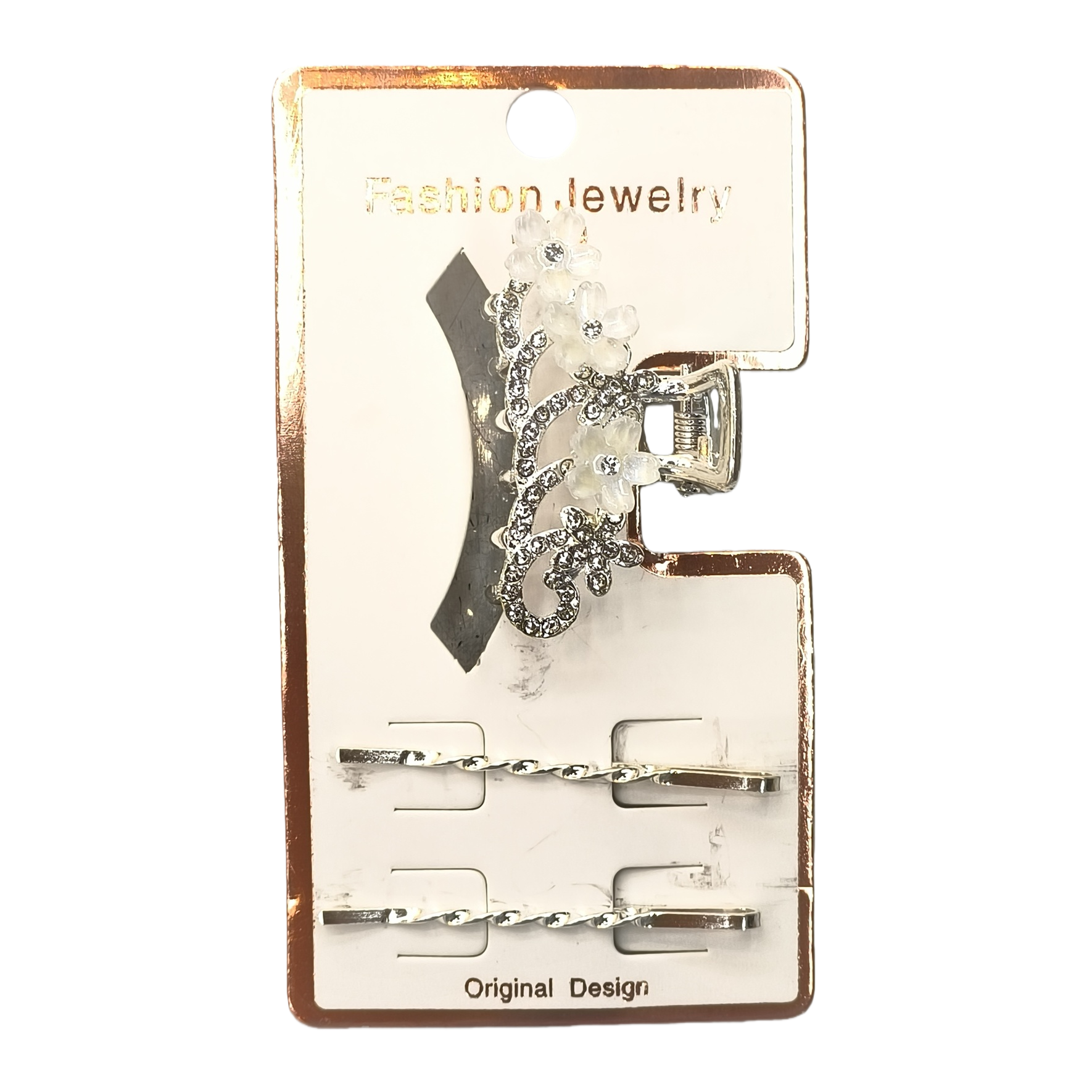 مجموعة مجوهرات الموضة الفرنسية تحتوي على أساور خضراء مزخرفة شعر Item Picture