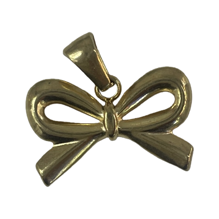 Stainless steel gold bow pendant necklace for women's jewelry accessories Item Picture