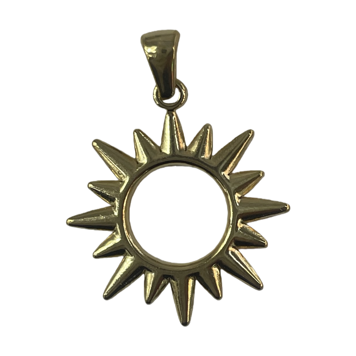 Cross-border new three-dimensional stainless steel pendant accessory, Sun Heart accessory Item Picture