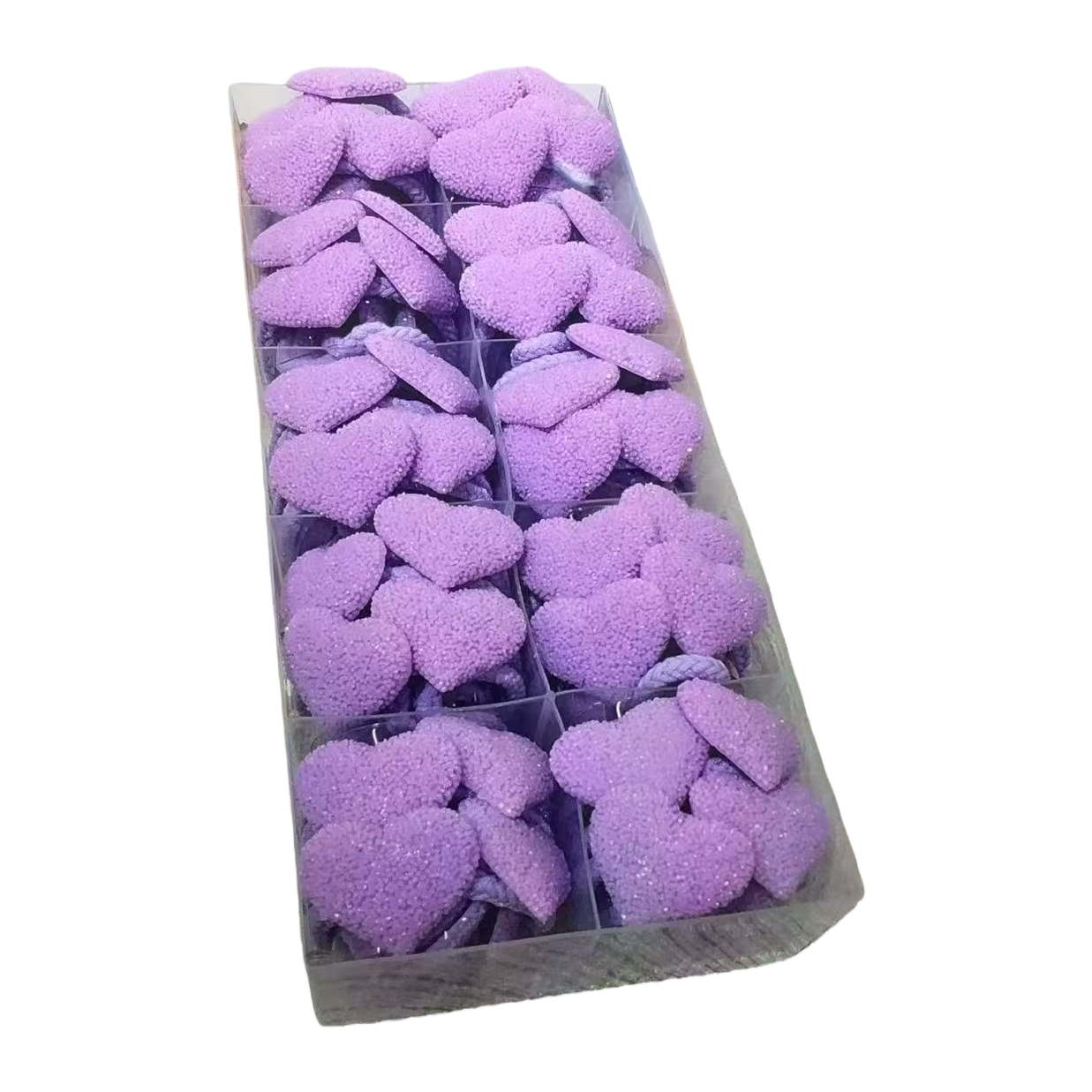 Wholesale of purple heart-shaped children's hair accessories and hair bands Item Picture