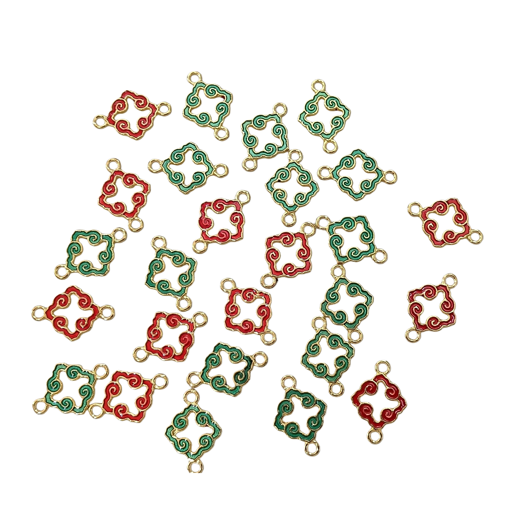 Alloy color-preserving hollowed-out Xiangyun double hanging iy ancient-style Hanfu cheongsam waist decoration necklace hairpin accessories Item Picture