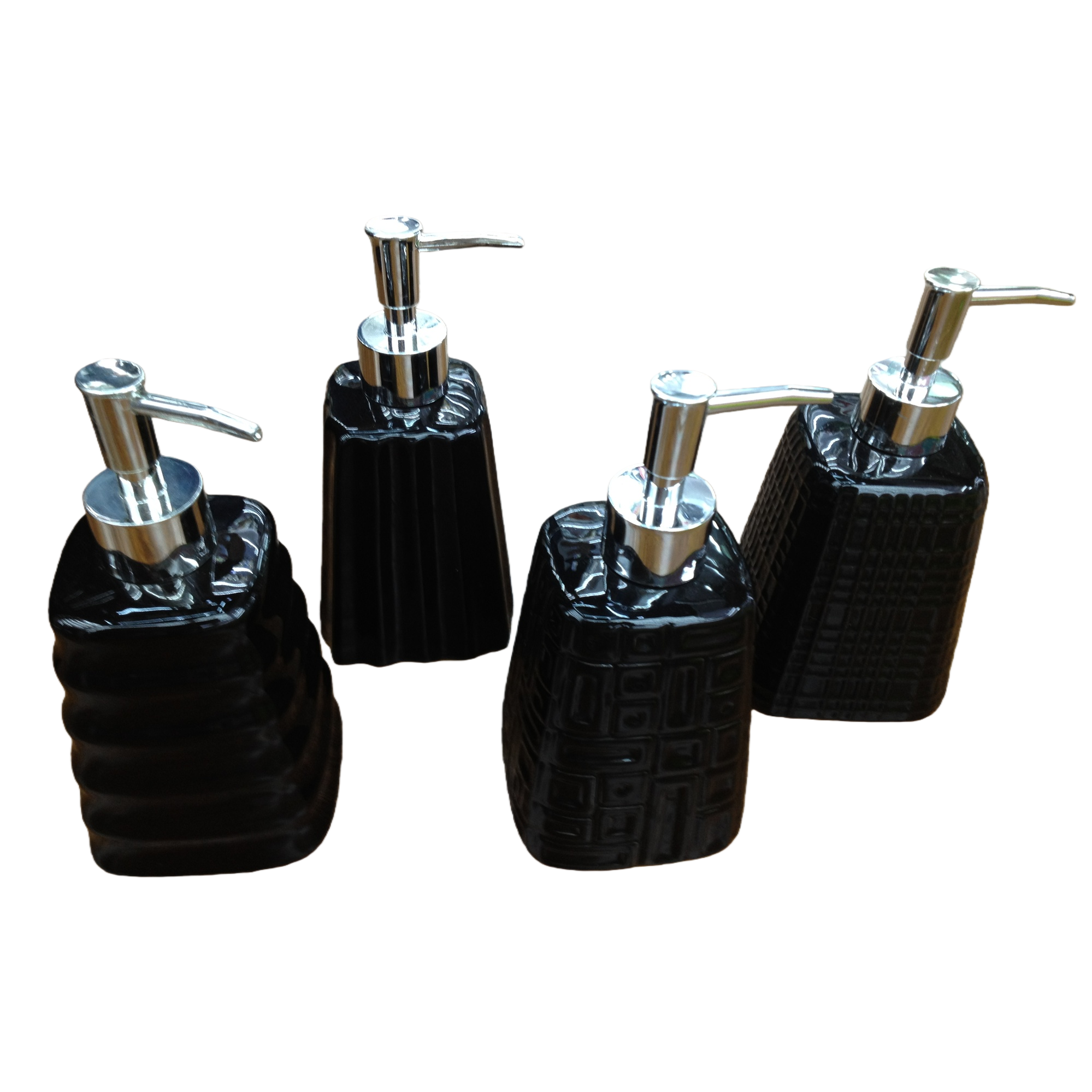 Black ceramic soap dispenser, special sink for foaming hand soap tablets, no need for drilling Item Picture