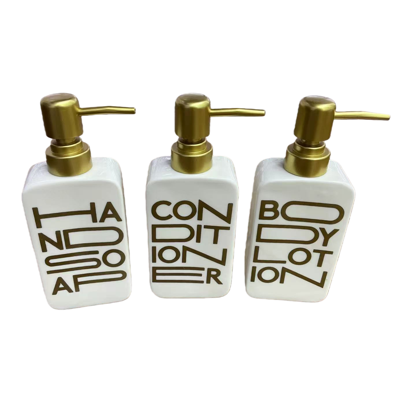 Press-type hand sanitizer bottle, ceramic foaming device, hotel bathroom, high-end feel, high appearance level, portable portioning bottle Item Picture