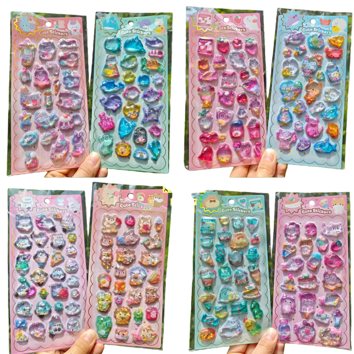Gao Feng Creative Gilding Cute Water Sticker Miniature Scene Landscape Sticker Collection, Ben Hongxing Sticker Paper Item Picture