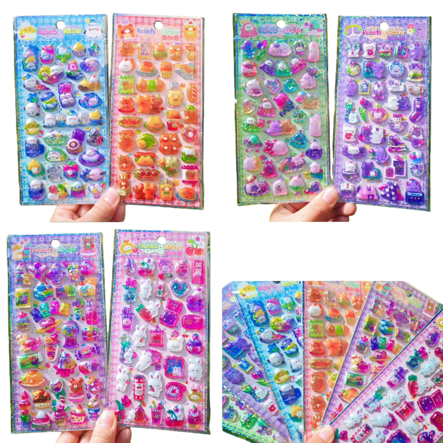 XL-FDKK color embossed creative stickers, Hongxing stickers, paper Item Picture